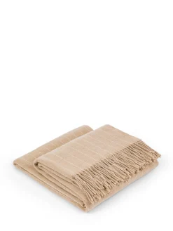 coincasa Biancheria Da Letto|Coperte E Plaid|Plaid in pura lana Portofino Marrone nocciola