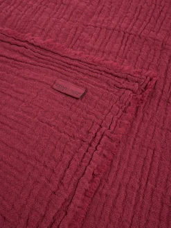 society limonta Biancheria Da Letto|Coperte E Plaid|Plaid morbidissimo in pura lana Special Capsule SOCIETY Made in Italy per Coincasa Rosso scuro