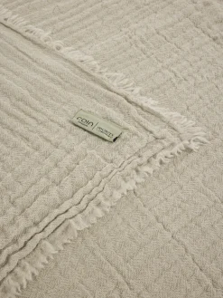 society limonta Biancheria Da Letto|Coperte E Plaid|Plaid morbidissimo in pura lana Special Capsule SOCIETY Made in Italy per Coincasa Beige