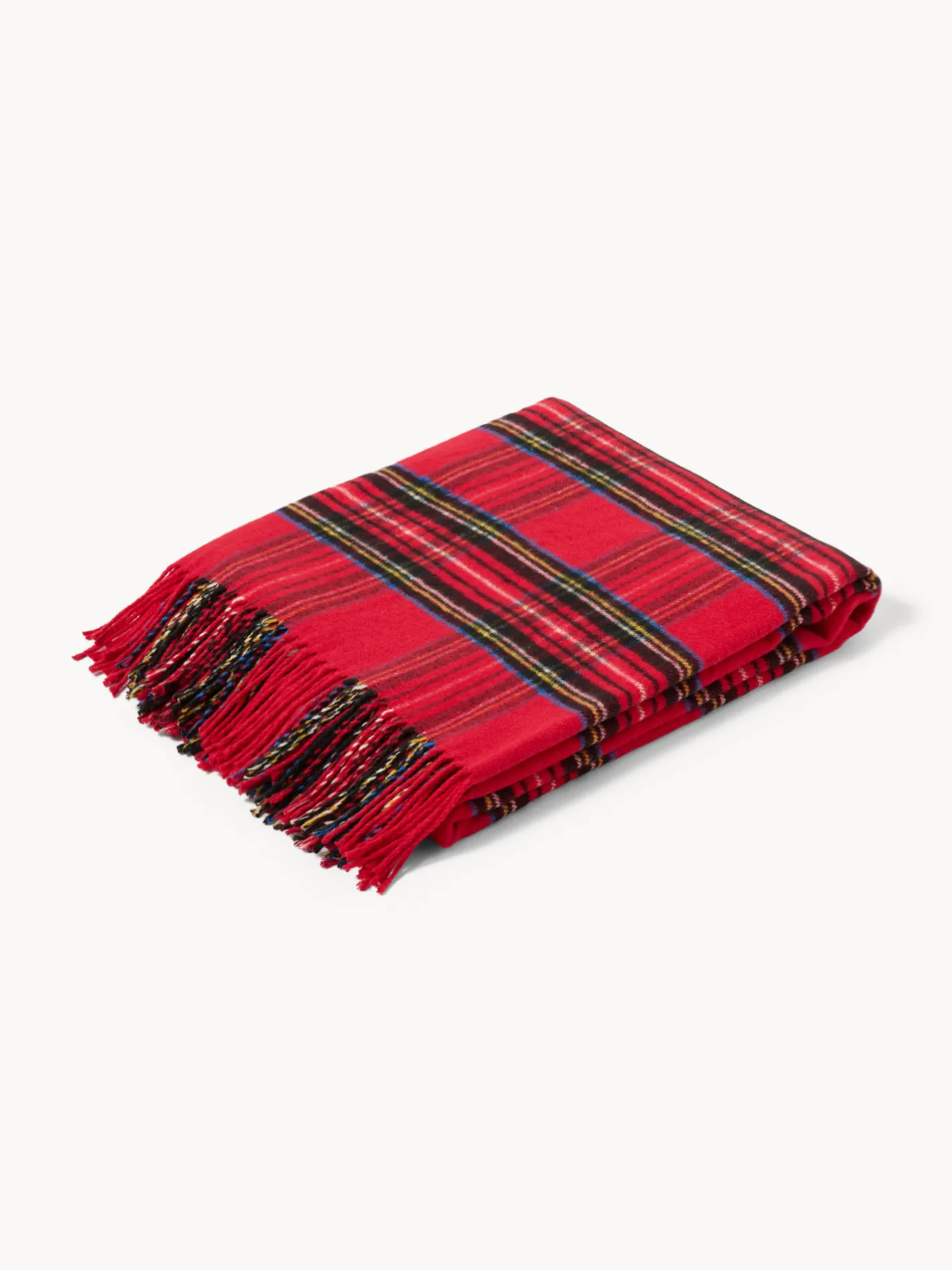 coincasa Coperte E Plaid|Camera Da Letto|Plaid motivo check Made in Italy Rosso