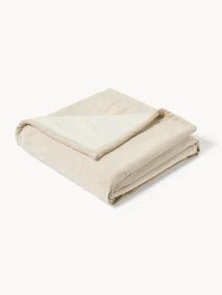 coincasa Coperte E Plaid|Camera Da Letto|Plaid velluto e sherpa Beige