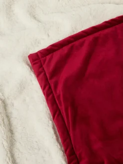 coincasa Coperte E Plaid|Camera Da Letto|Plaid velluto e sherpa Rosso