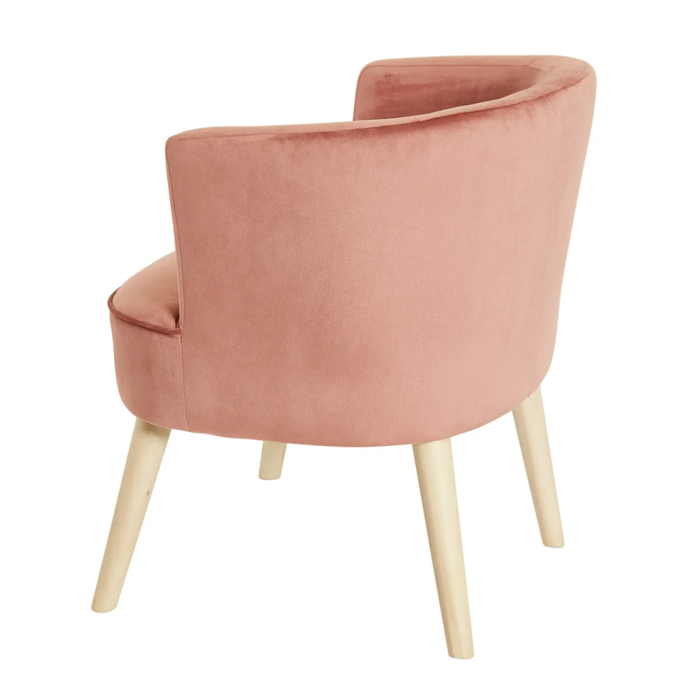 coincasa Divani Poltrone E Pouf|Poltrona in velluto New Juju Rosa cipria