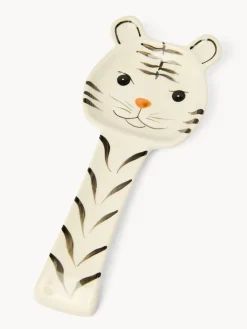 coincasa Accessori E Utensili Cucina|Porta mestolo in ceramica a tigre Bianco