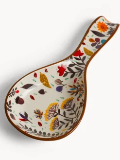 Accessori E Utensili Cucina|Porta mestolo in stoneware motivo foglioline Multicolor