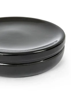 coincasa Accessori Bagno|Biancheria Bagno|Porta sapone in ceramica lucida Nero