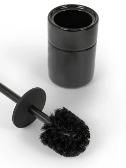 coincasa Accessori Bagno|Biancheria Bagno|Porta scopino in ceramica lucida Nero