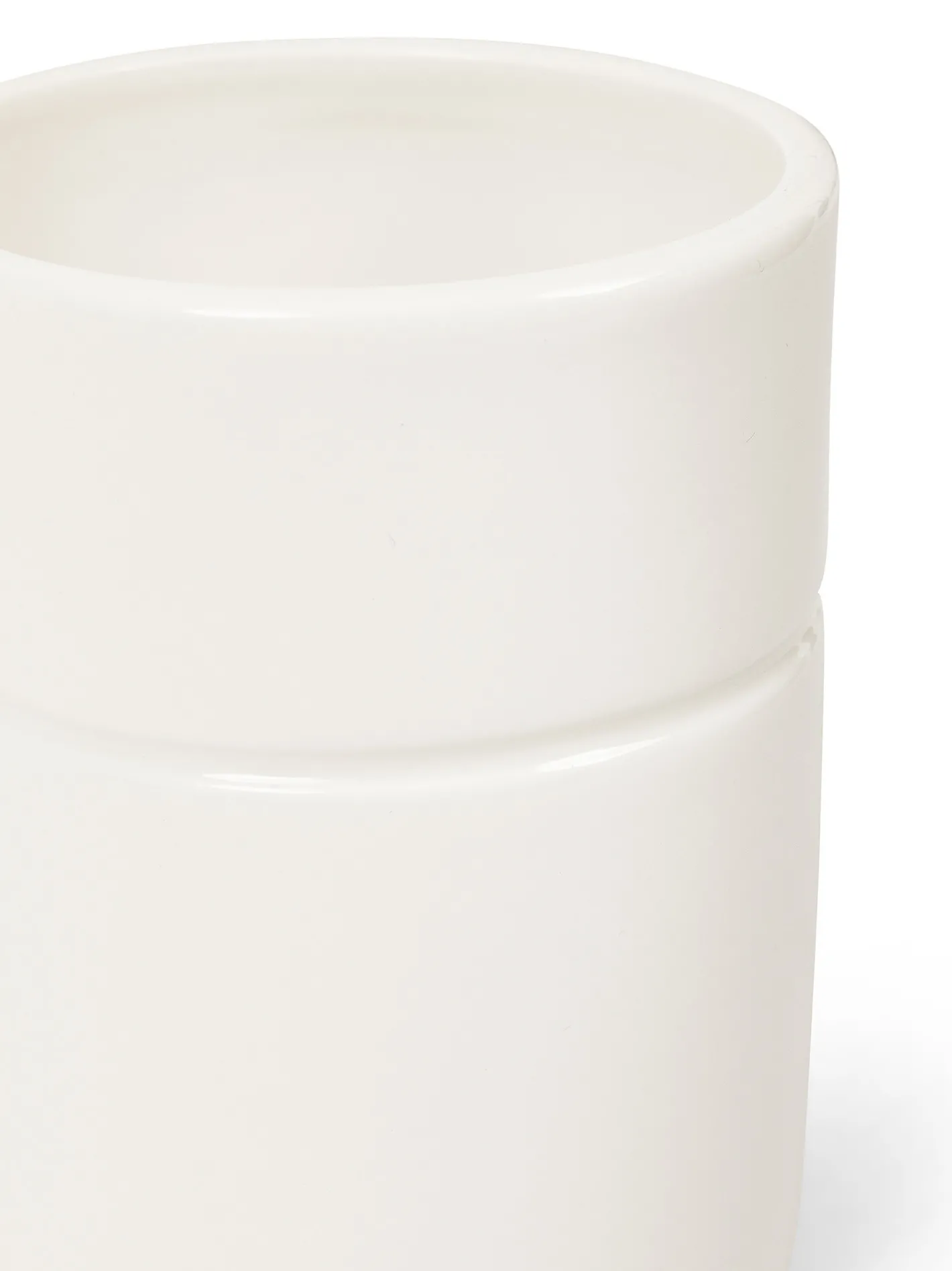 coincasa Accessori Bagno|Biancheria Bagno|Porta spazzolini in ceramica lucida Bianco