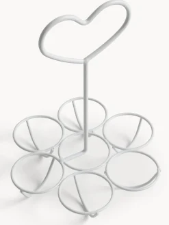 coincasa Accessori E Utensili Cucina|Porta uova ferro smaltato a cuore Bianco