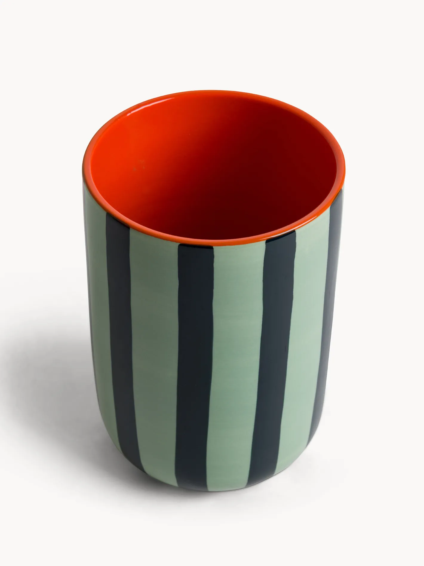 Accessori E Utensili Cucina|Porta utensili in ceramica a righe Multicolor