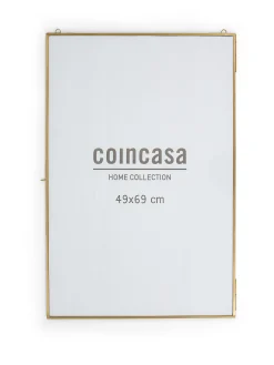 coincasa Portafoto E Cornici|Portafoto murale profili dorati 50x70 Marrone ottone
