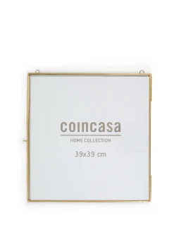 coincasa Portafoto E Cornici|Portafoto murale profili dorati 40x40 Marrone ottone