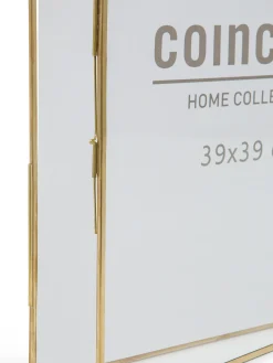 coincasa Portafoto E Cornici|Portafoto murale profili dorati 40x40 Marrone ottone