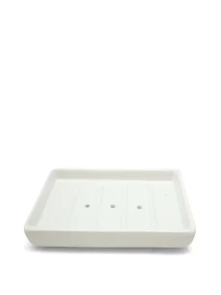 coincasa Accessori Bagno|Biancheria Bagno|Portasapone artigianale in ceramica Quadra Bianco