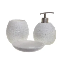 coincasa Accessori Bagno|Biancheria Bagno|Portaspazzolino Marmo Rigato Bianco