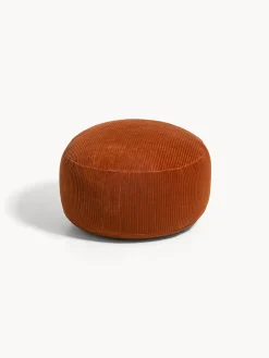 coincasa Divani Poltrone E Pouf|Arredo Soggiorno|Pouf in velluto a costine Rosso mattone