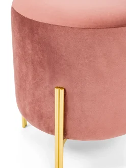 coincasa Divani Poltrone E Pouf|Pouf Pink in velluto Rosa chiaro