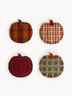 coincasa Biancheria Da Tavola|Presine E Guanti Da Cucina|Presina a forma di zucca in puro cotone con frangette Multicolor