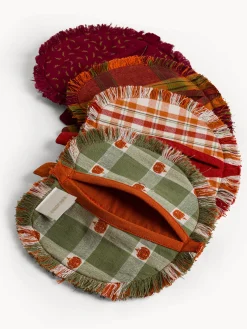 coincasa Biancheria Da Tavola|Presine E Guanti Da Cucina|Presina a forma di zucca in puro cotone con frangette Multicolor