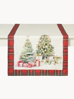 Runner|Tovaglie E Runner Natalizi|Runner in drill di puro cotone Gloriosa by Tessitura Randi Bianco