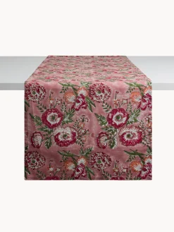 coincasa Biancheria Da Tavola|Runner|Runner in puro cotone con stampa block print floreale Multicolor