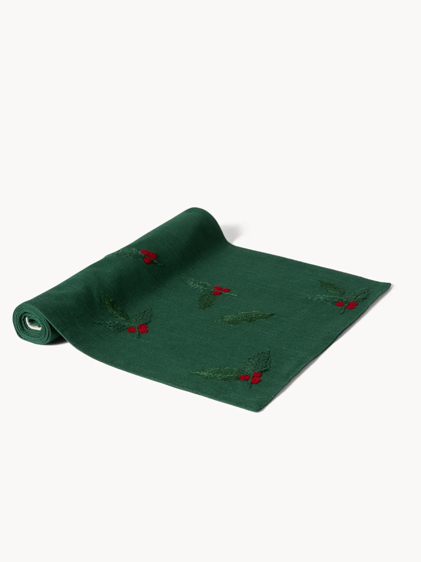 coincasa Runner|Tovaglie E Runner Natalizi|Runner in puro cotone ricamato Multicolor