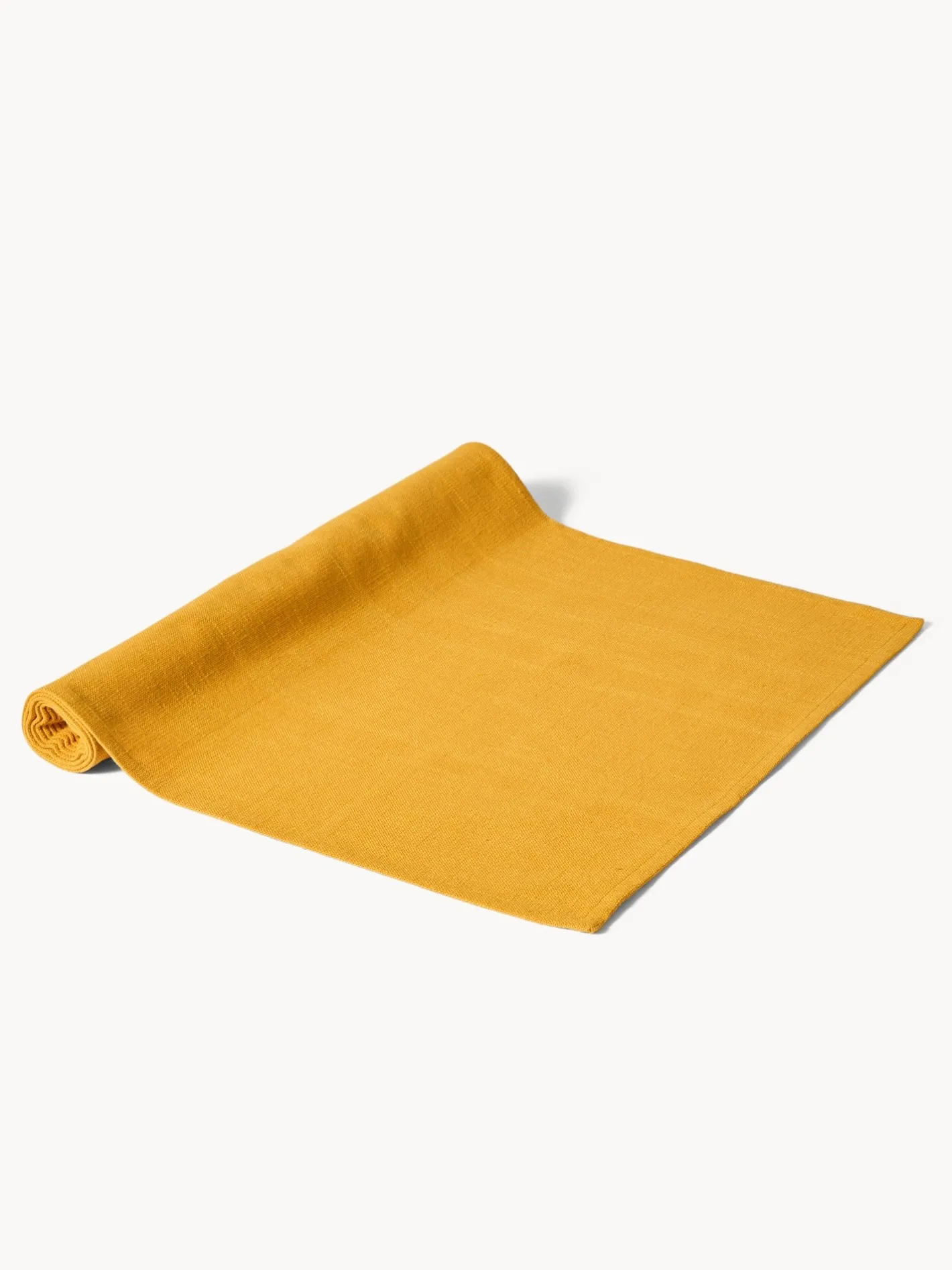 coincasa Runner|Runner in slub di cotone tinta unita Giallo ocra