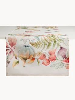 coincasa Biancheria Da Tavola|Runner|Runner Mirabel by Tessitura Randi in resistente drill di puro cotone stampato Bianco