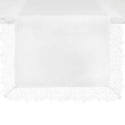 coincasa Biancheria Da Tavola|Runner|Runner puro cotone bordo in pizzo Bianco