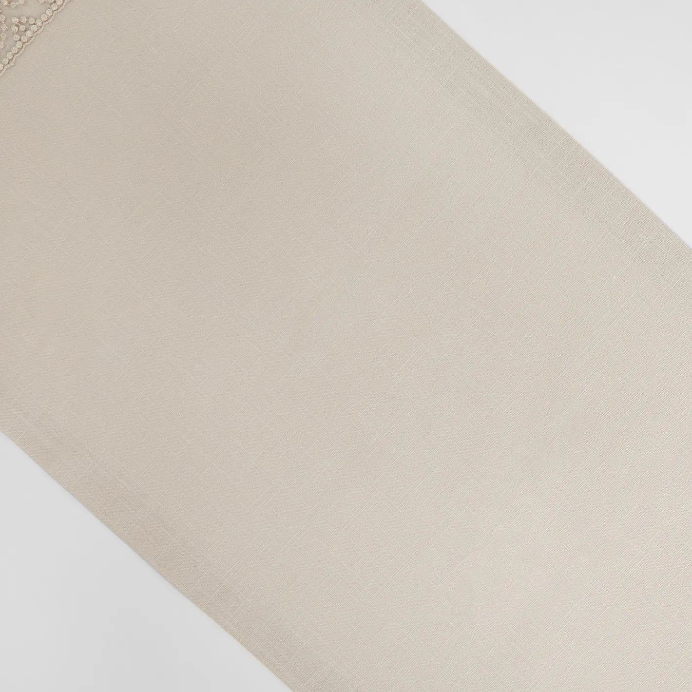 coincasa Biancheria Da Tavola|Runner|Runner puro cotone bordo in tulle e lurex Beige chiaro