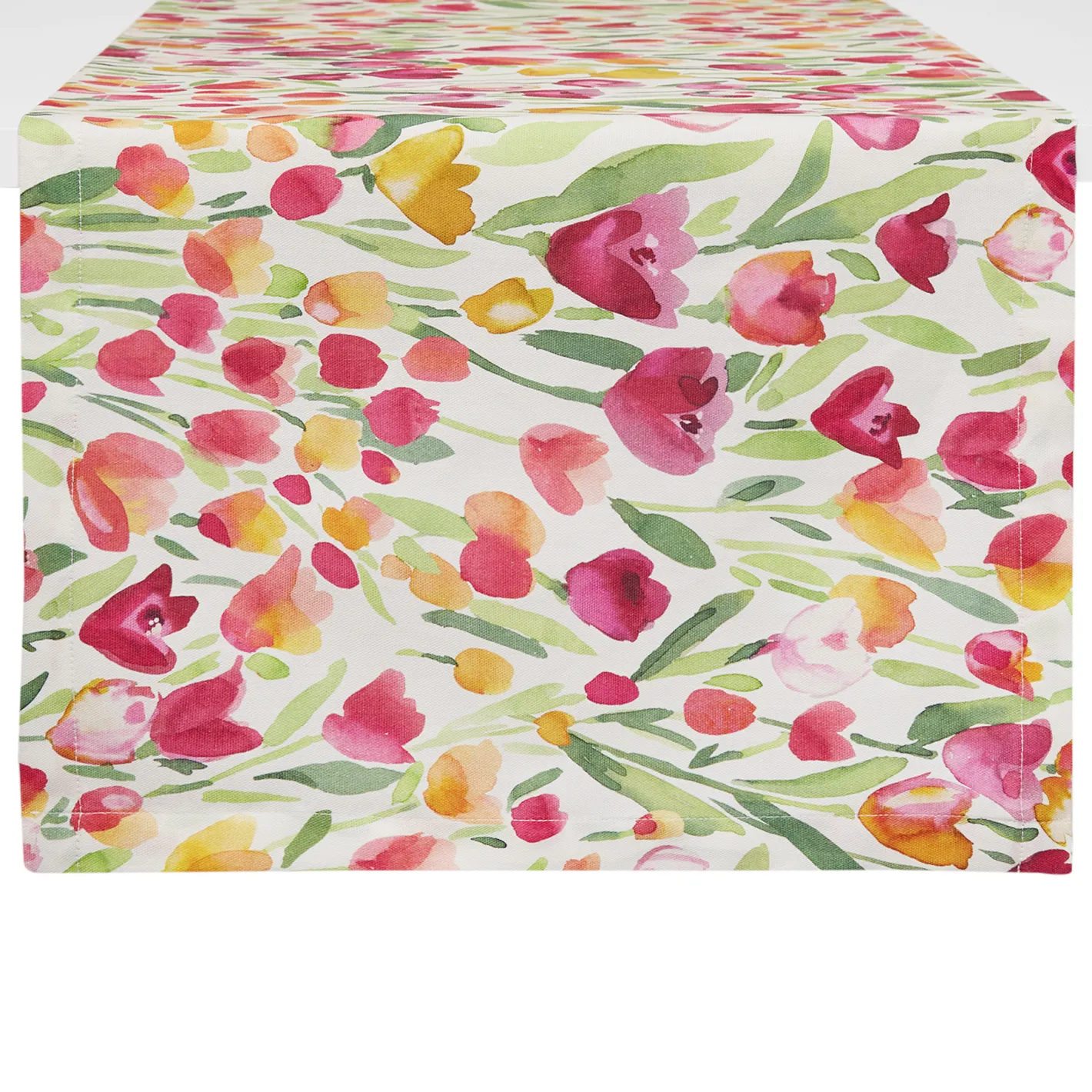 coincasa Biancheria Da Tavola|Runner|Runner puro cotone stampa tulipani Multicolor