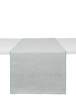 coincasa Biancheria Da Tavola|Runner|Runner puro lino con bordo smerlato Verde acqua