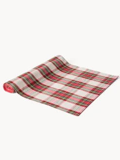 coincasa Runner|Tovaglie E Runner Natalizi|Runner tartan in puro cotone tinto filo Multicolor