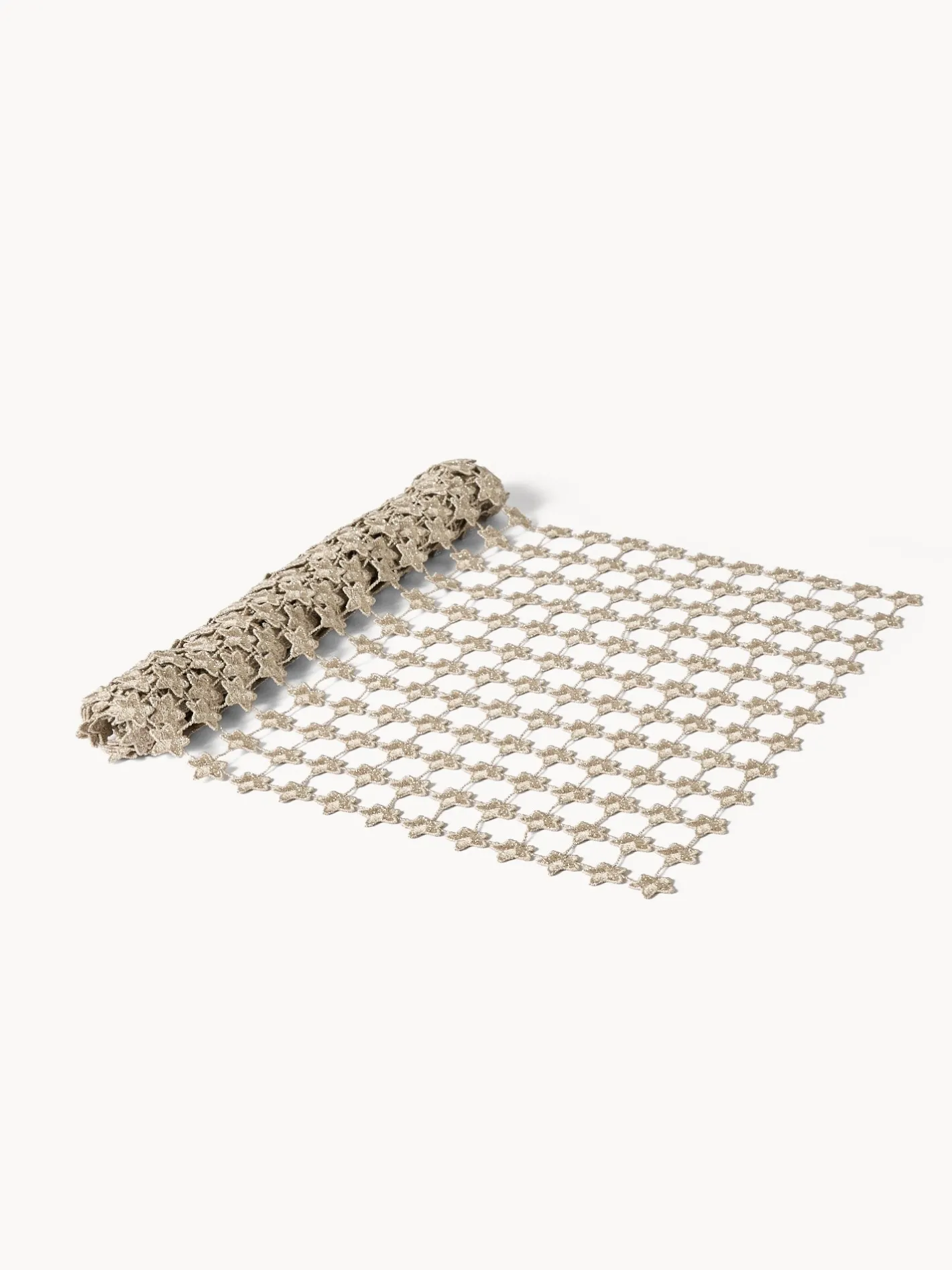 coincasa Runner|Tovaglie E Runner Natalizi|Runner traforato in lurex argento Grigio argento