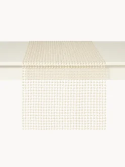 coincasa Runner|Tovaglie E Runner Natalizi|Runner traforato in lurex champagne Giallo champagne