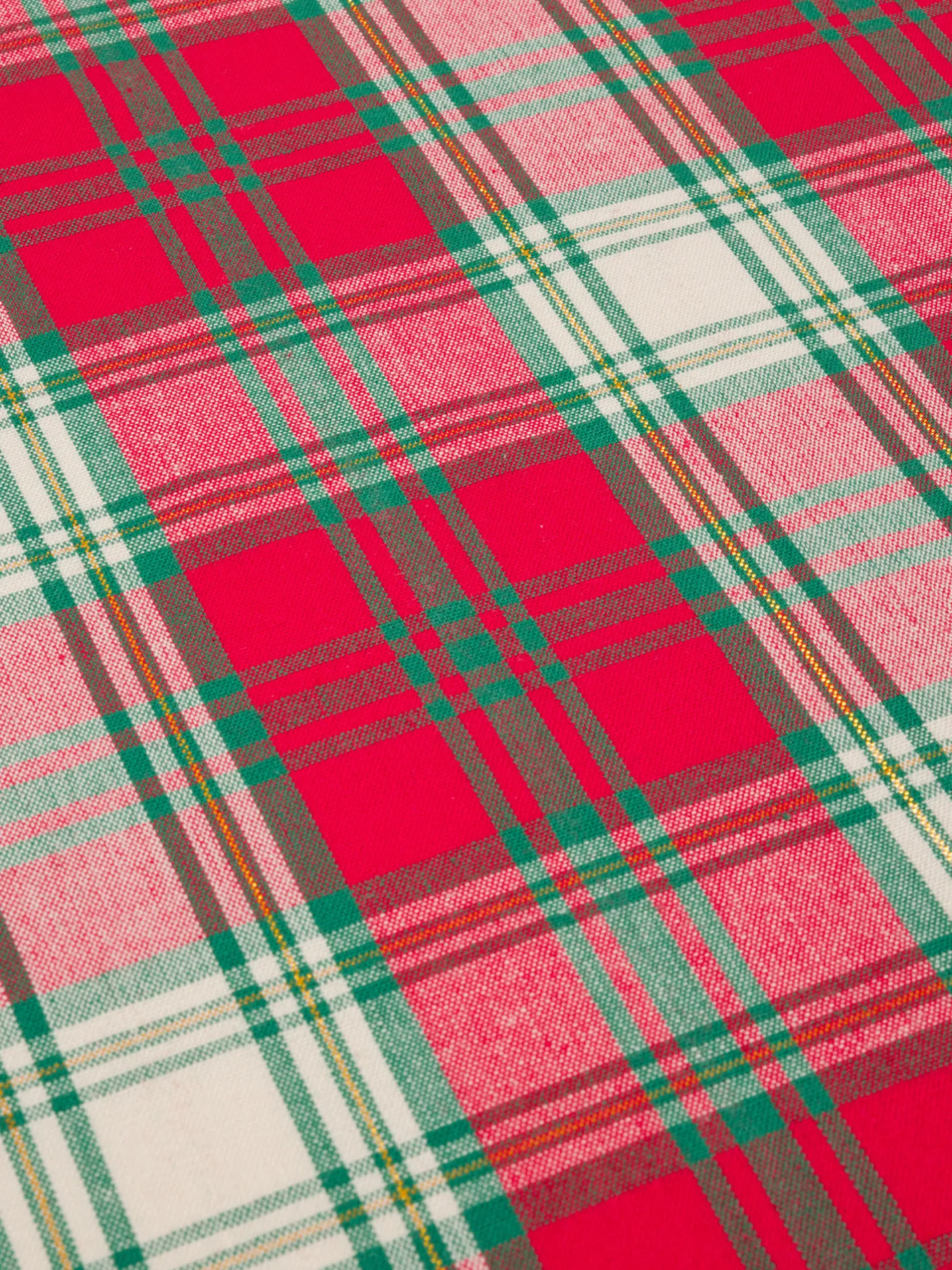 coincasa Tovagliette Natalizie|Runner Vintage Twill di Cotone e Lurex Rosso