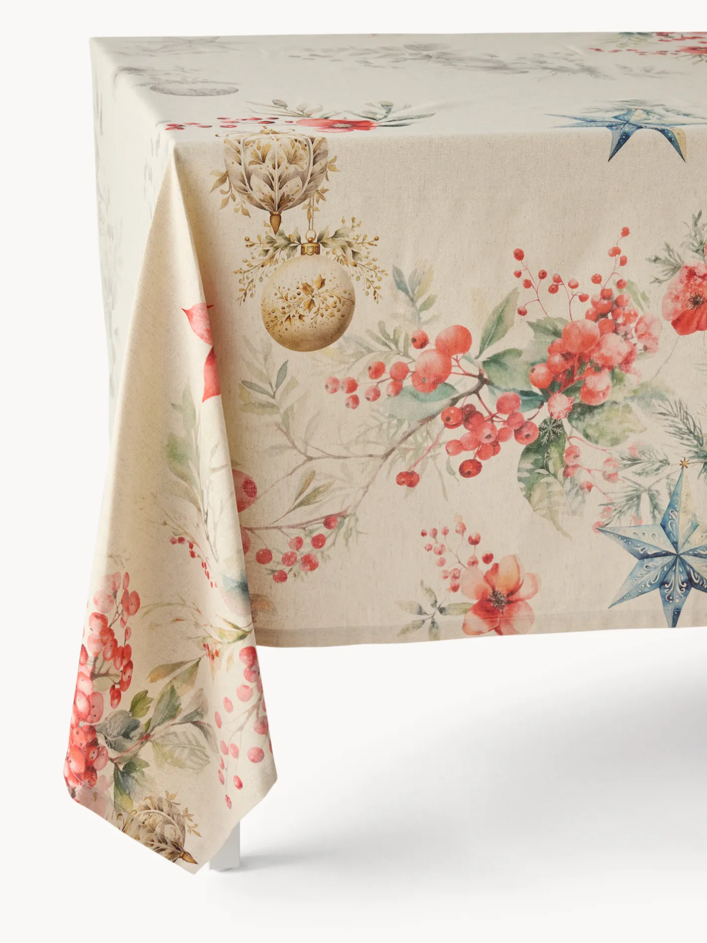 Tovaglie E Tovaglioli|Tovaglie E Runner Natalizi|Servizio tavola in drill di puro cotone Bacche by Tessitura Randi Multicolor