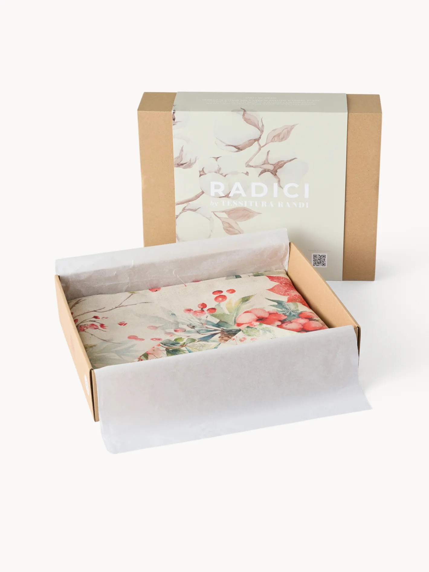 Tovaglie E Tovaglioli|Tovaglie E Runner Natalizi|Servizio tavola in drill di puro cotone Bacche by Tessitura Randi Multicolor