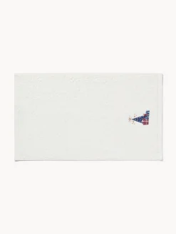 Asciugamani|Bagno|Set 2 asciugamani in spugna di cotone con ricamo regali Bianco