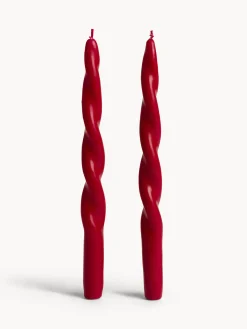 coincasa Candele E Diffusori|Set 2 candele torchon Rosso