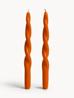 coincasa Candele E Diffusori|Set 2 candele torchon Arancione