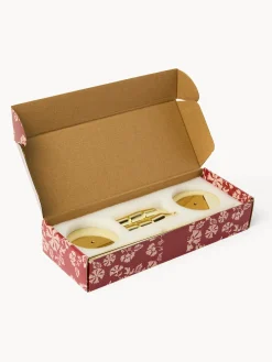 coincasa Candele E Diffusori|Candele Natalizie|Set 6 candelieri dorati Oro