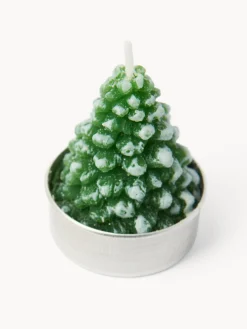 coincasa Candele E Diffusori|Candele Natalizie|Set 6 candeline ad albero di Natale Verde