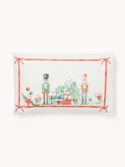 coincasa Federe E Copricuscini|Camera Da Letto|Set 2 federe in cotone stampa natalizia by Tessiture Randi Bianco