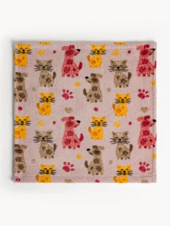 coincasa Asciugamani|Set 2 lavette in cotone velour stampa animaletti Rosa