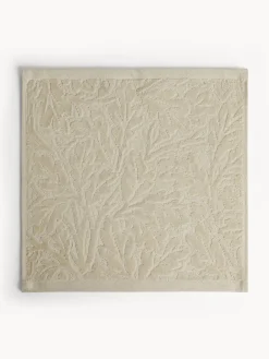 coincasa Asciugamani|Set 2 lavette in cotone velour motivo in rilievo Bianco avorio