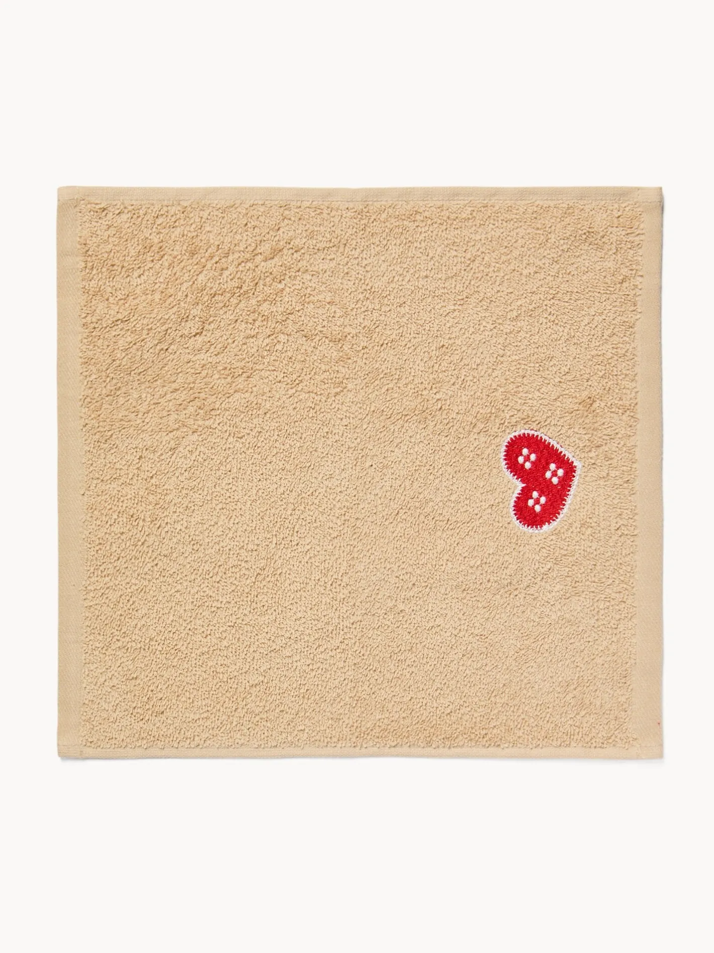 Asciugamani|Bagno|Set 3 lavette in spugna di cotone ricamo natalizio Bianco