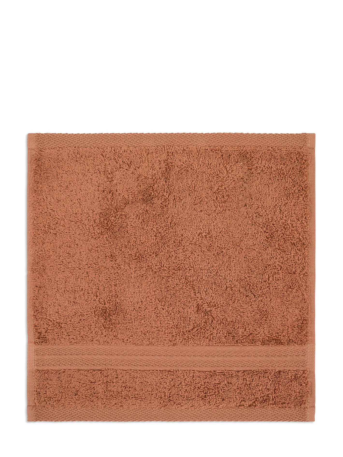 coincasa Asciugamani|Biancheria Bagno|Set 2 lavette puro cotone tinta unita Zefiro Marrone chiaro