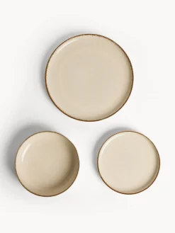 coincasa Piatti|Set 12 piatti in porcellana Bianco avorio