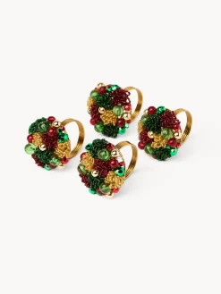 coincasa Accessori E Utensili Cucina|Set 4 portatovaglioli con perline Multicolor